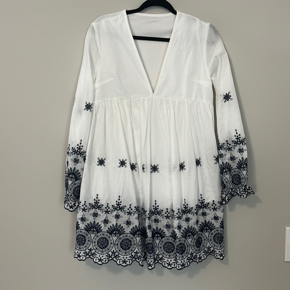 Deep V babydoll dress
